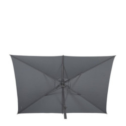 Parasol droit inclinable "Loompa" - Gris ardoise - P 2 x L 3 m