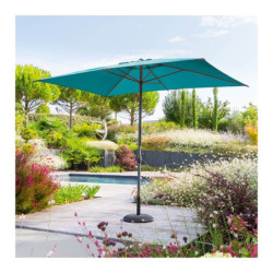 Parasol droit inclinable "Loompa" - Bleu canard - P 2 x L 3 m