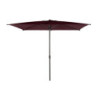 Parasol droit inclinable "Loompa" - Rouge bordeaux - P 2 x L 3 m