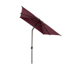 Parasol droit inclinable "Loompa" - Rouge bordeaux - P 2 x L 3 m