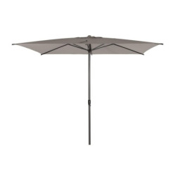 Parasol droit inclinable "Loompa" - Taupe - P 2 x L 3 m