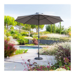 Parasol droit inclinable "Loompa" - Gris ardoise - 3 m