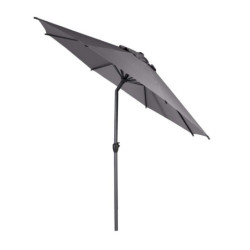 Parasol droit inclinable "Loompa" - Gris ardoise - 3 m