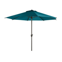 Parasol droit inclinable "Loompa" - Bleu canard - 3 m