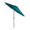 Parasol droit inclinable "Loompa" - Bleu canard - 3 m