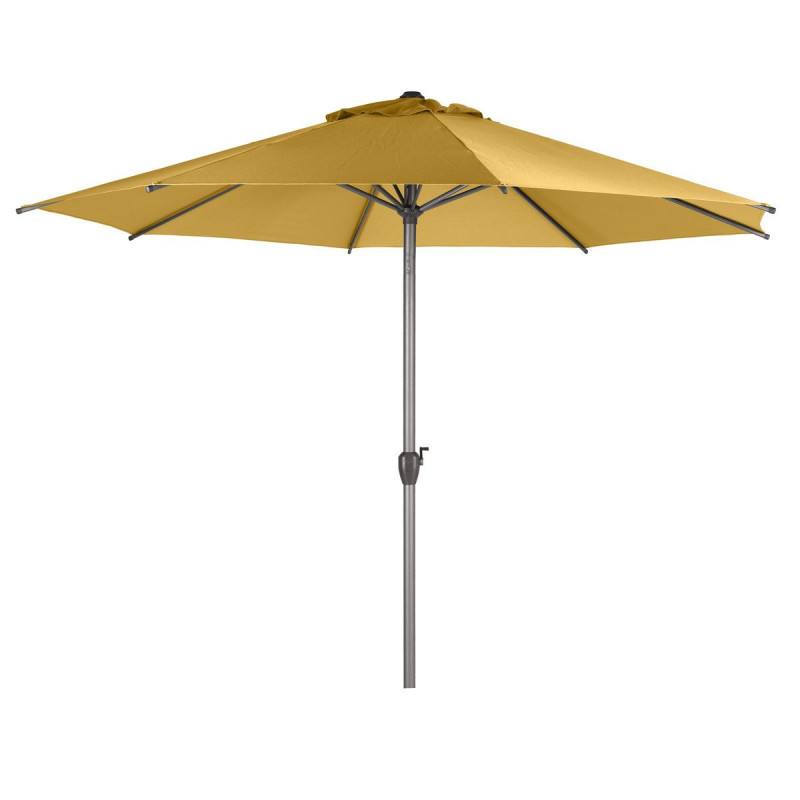 Parasol droit inclinable "Loompa" - Jaune moutarde - 3 m