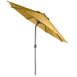 Parasol droit inclinable "Loompa" - Jaune moutarde - 3 m
