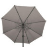 Parasol droit inclinable "Loompa" - Taupe - 3 m