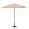 Parasol droit inclinable en tissu "Soya" - Beige - 2,5 m