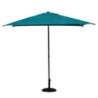 Parasol droit inclinable en tissu "Soya" - Bleu canard - 2,5 m