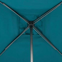 Parasol droit inclinable en tissu "Soya" - Bleu canard - 2,5 m