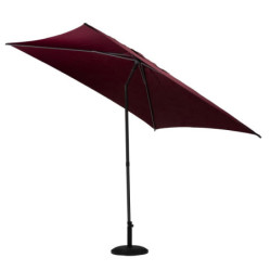 Parasol droit inclinable en tissu "Soya" - Rouge bordeaux - 2,5 m