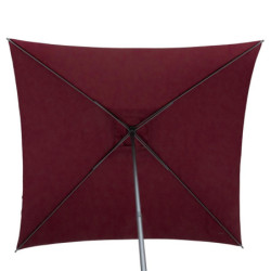 Parasol droit inclinable en tissu "Soya" - Rouge bordeaux - 2,5 m