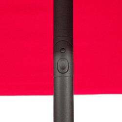 Parasol droit inclinable en tissu "Soya" - Rouge grenade - 2,5 m