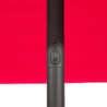 Parasol droit inclinable en tissu "Soya" - Rouge grenade - 2,5 m
