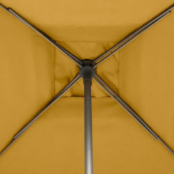 Parasol droit inclinable en tissu "Soya" - Jaune moutarde - 2,5 m