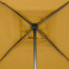 Parasol droit inclinable en tissu "Soya" - Jaune moutarde - 2,5 m
