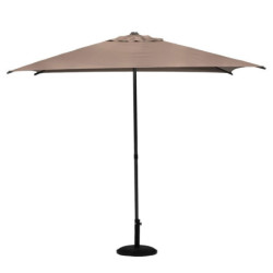 Parasol droit inclinable en tissu "Soya" - Taupe - 2,5 m