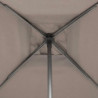 Parasol droit inclinable en tissu "Soya" - Taupe - 2,5 m