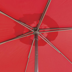 Parasol droit inclinable en tissu "Soya" - Rouge grenade - 2,7 m