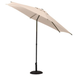 Parasol droit inclinable en tissu "Soya" - Beige - 2,7 m