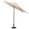 Parasol droit inclinable en tissu "Soya" - Beige - 2,7 m