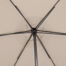 Parasol droit inclinable en tissu "Soya" - Beige - 2,7 m