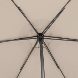 Parasol droit inclinable en tissu "Soya" - Beige - 2,7 m