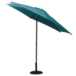 Parasol droit inclinable en tissu "Soya" - Bleu canard - 2,7 m