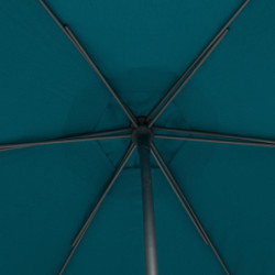 Parasol droit inclinable en tissu "Soya" - Bleu canard - 2,7 m