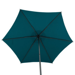 Parasol droit inclinable en tissu "Soya" - Bleu canard - 2,7 m