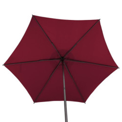 Parasol droit inclinable en tissu "Soya" - Rouge bordeaux - 2,7 m