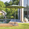 Parasol droit inclinable en tissu "Soya" - Vert olive - 2,7 m