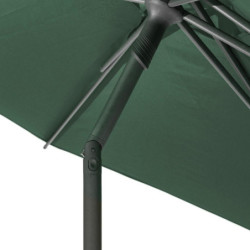 Parasol droit inclinable en tissu "Soya" - Vert olive - 2,7 m