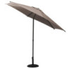 Parasol droit inclinable en tissu "Soya" - Taupe - 2,7 m