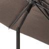 Parasol droit inclinable en tissu "Soya" - Taupe - 2,7 m