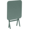 Table basse dappoint pliante en acier "Greensboro" - Vert olive - L 40 x l 40 x H 45 cm