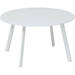 Table basse d'appoint en acier "Saona" - Blanc - D 70 cm