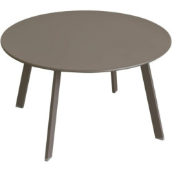 Table basse d'appoint en acier "Saona" - Marron tonka - D 70 cm