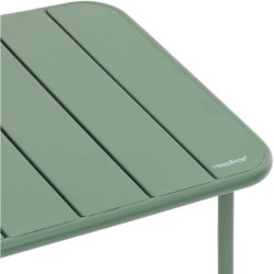 Table basse de jardin carrée en acier "Phuket" - Vert olive - L 45 x H 41 cm