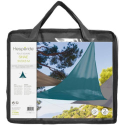Toile solaire triangulaire en tissu "Shae" - Bleu canard - L 3 x P 3 x H 3 m