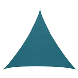 Toile solaire triangulaire en tissu "Shae" - Bleu canard - L 4 x P 4 x H 4 m