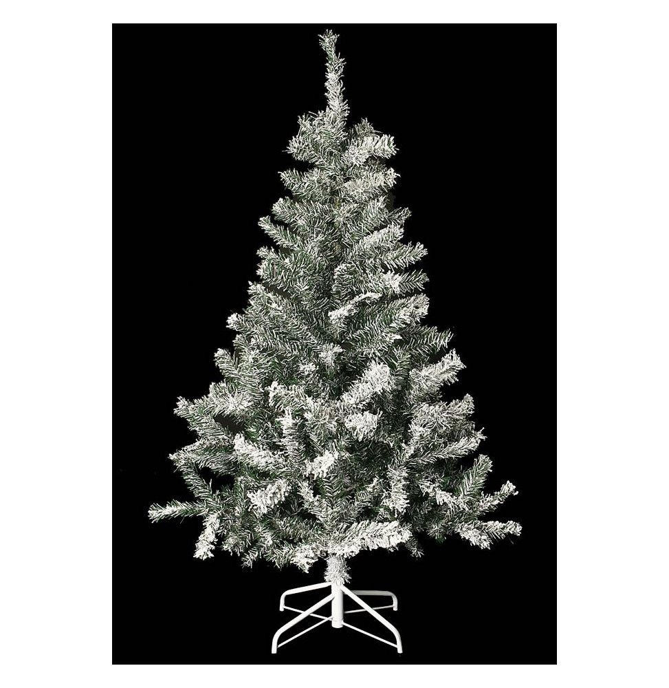 Sapin de Noël artificiel floqué - 180 cm - Décoré de neige artificielle