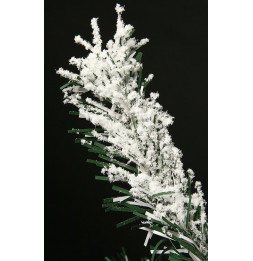Sapin de Noël artificiel floqué - 150 cm - Décoré de neige artificielle