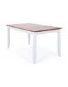 Table rectangulaire - Marron et blanc