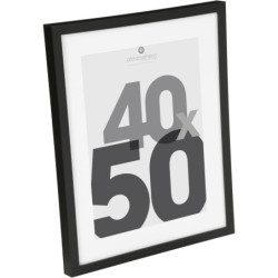 Cadre photo mural en bois et verre - Noir - 40 x 50 cm