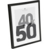 Cadre photo mural en bois et verre - Noir - 40 x 50 cm