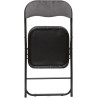 Chaise pliante en velours - Gris - H 79 cm