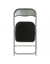 Lot de 6 chaises pliantes en PVC - Basic - Noir - H 79 cm