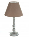 Lampe - Bois - Taupe - H 36 cm